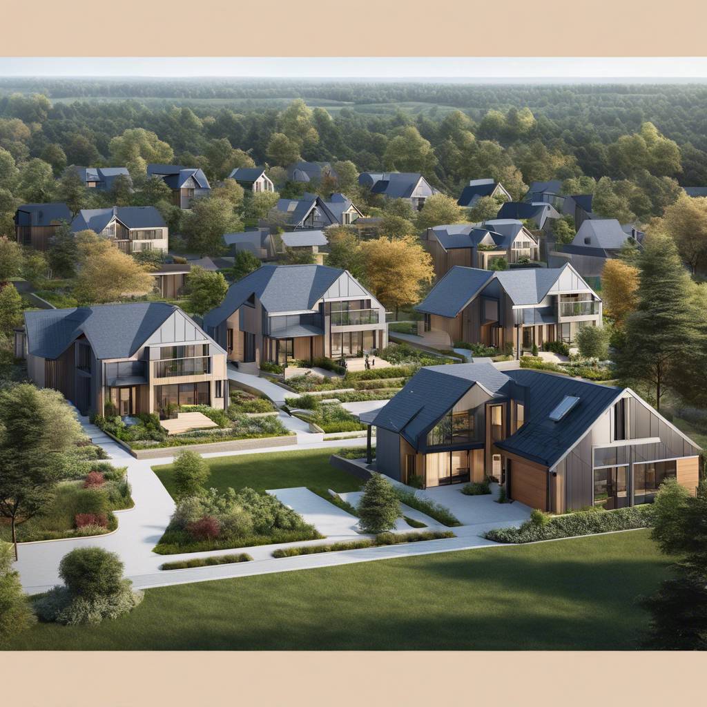 Modern homes in Tonsley Village with lush gardens and forest backdrop.