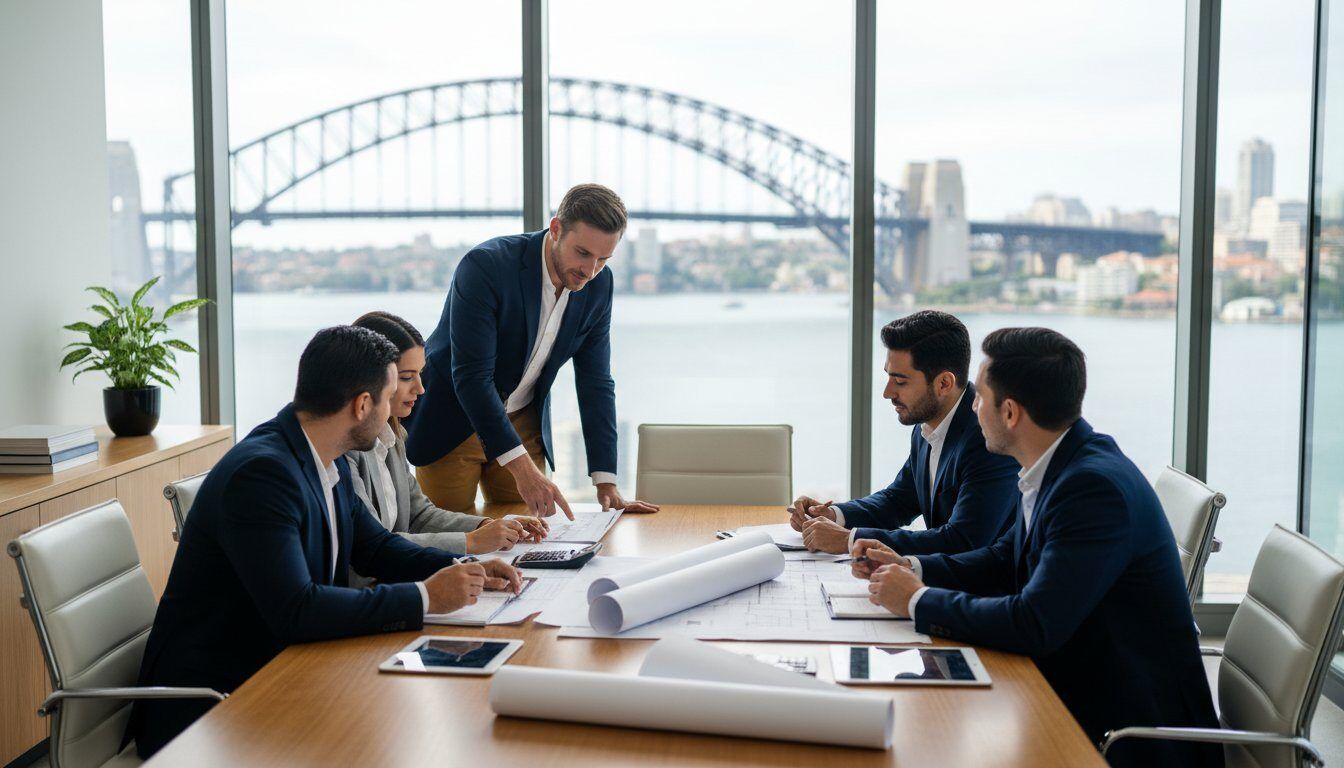 Buyers agent discusses Australian property investment plans with Sydney investors.