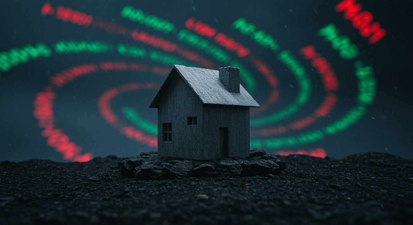 Rustic house beneath vibrant aurora borealis with swirling colourful lights and cosmic night sky.