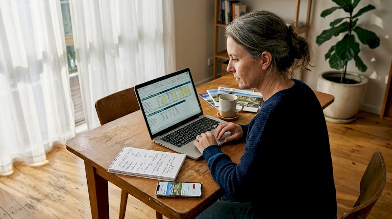 Investor planning at dining table, avoiding top property investment mistakes.