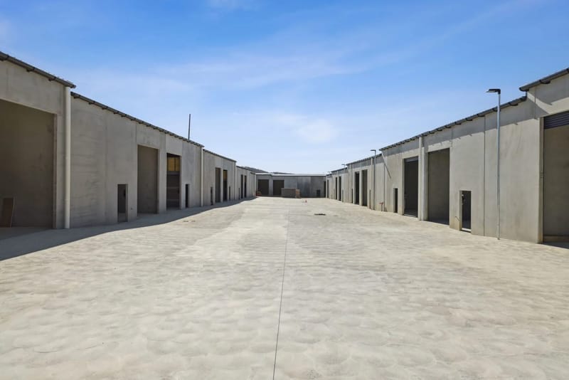 Internal roadway and unit frontages across the Hume estate